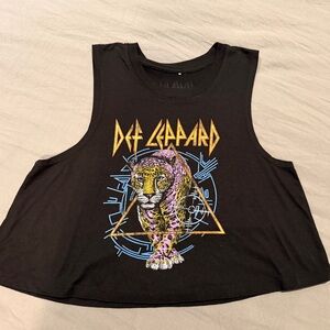 Def Leppard Crop Tank Top